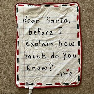 Kids Festive Santa Letter Blanket